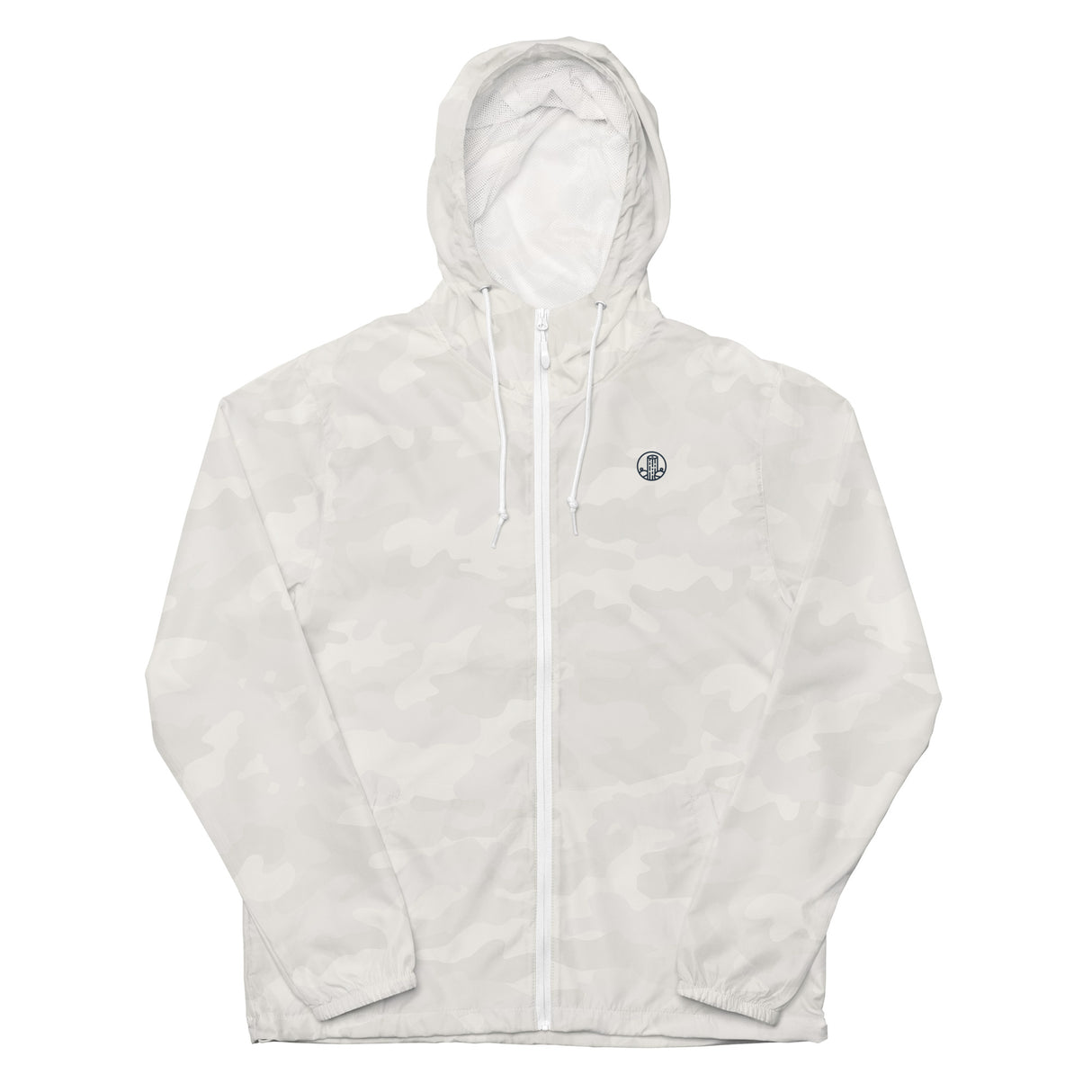 Unisex lightweight zip up windbreaker |  Dockhead |   |  White-Camo-3XL