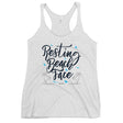 Resting Beach Face Women's Racerback Tank |  Dockhead |   |  Heather-White-XL