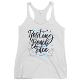 Resting Beach Face Women's Racerback Tank |  Dockhead |   |  Heather-White-XL