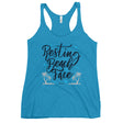 Resting Beach Face Women's Racerback Tank |  Dockhead |   |  Vintage-Turquoise-XL